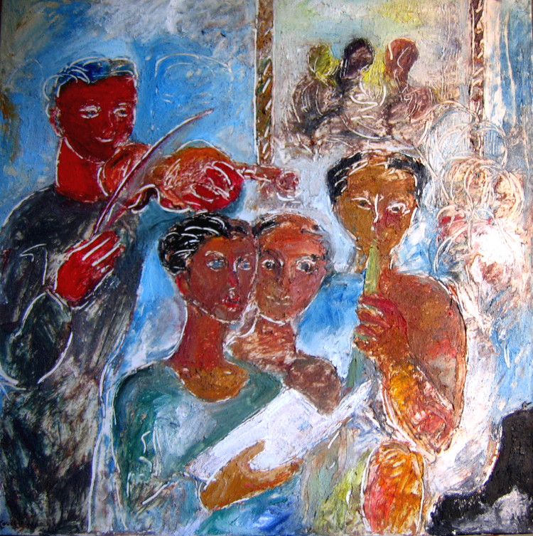 Obra de Luciano Couselo: Mixta lienzo 5003